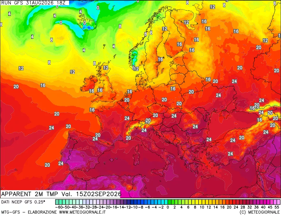 mappa Temp percepita