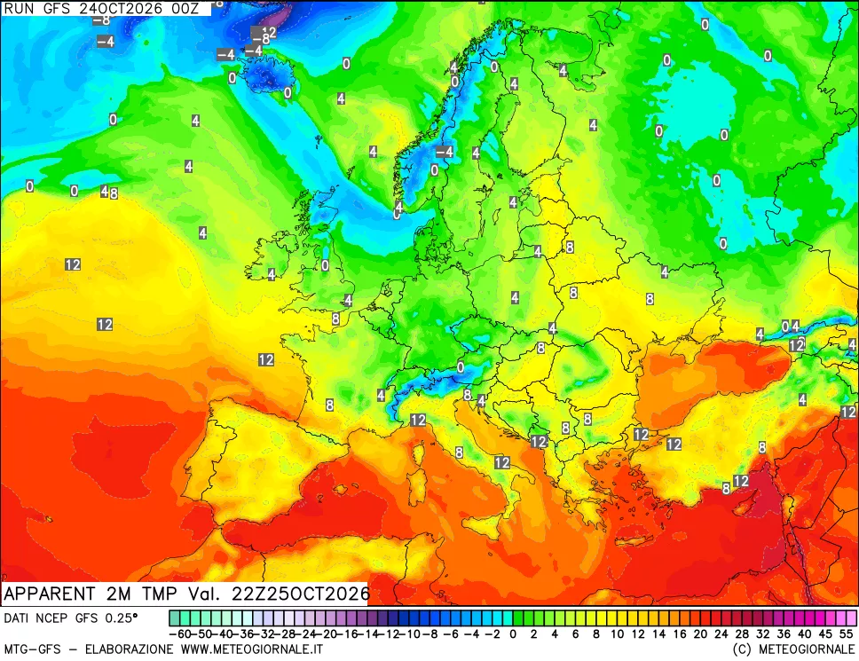 mappa Temp percepita