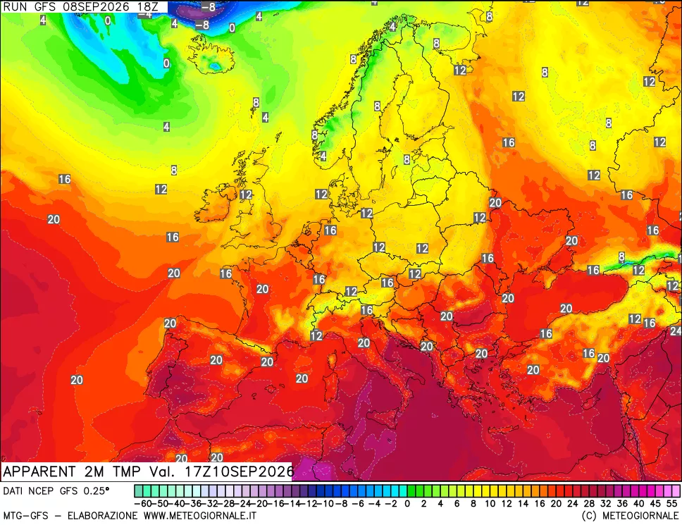 mappa Temp percepita