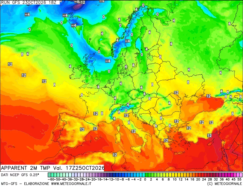 mappa Temp percepita