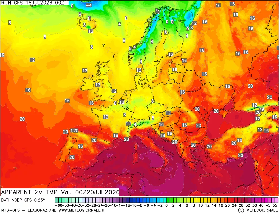 mappa Temp percepita