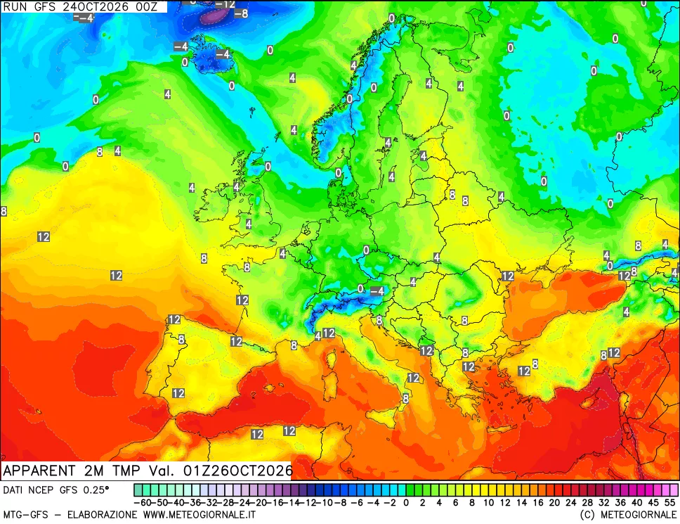 mappa Temp percepita