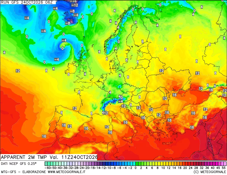 mappa Temp percepita