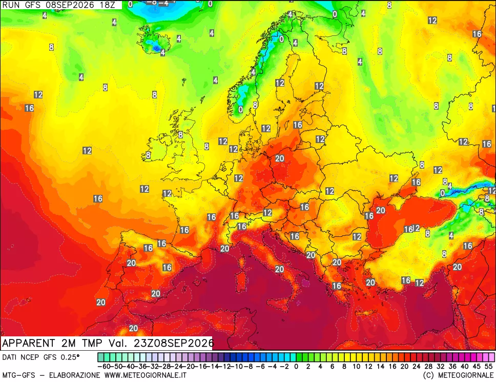 mappa Temp percepita