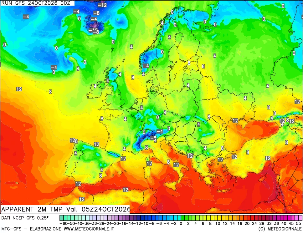 mappa Temp percepita