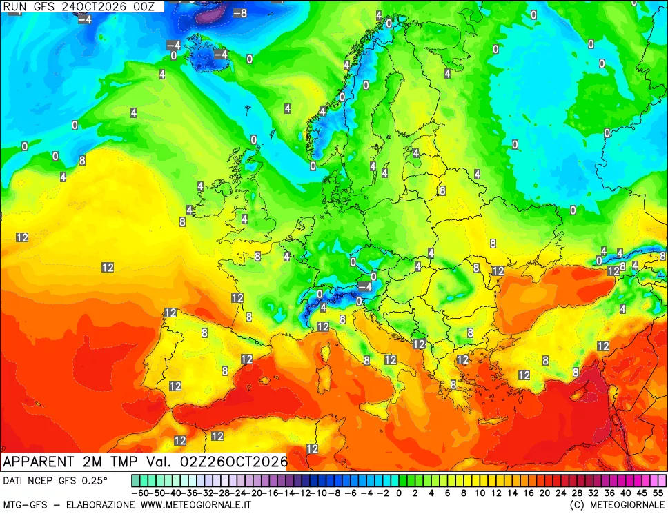 mappa Temp percepita