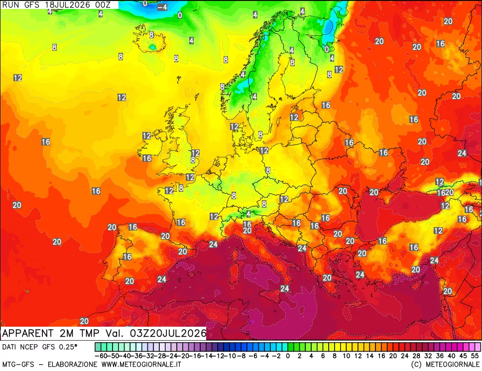 mappa Temp percepita