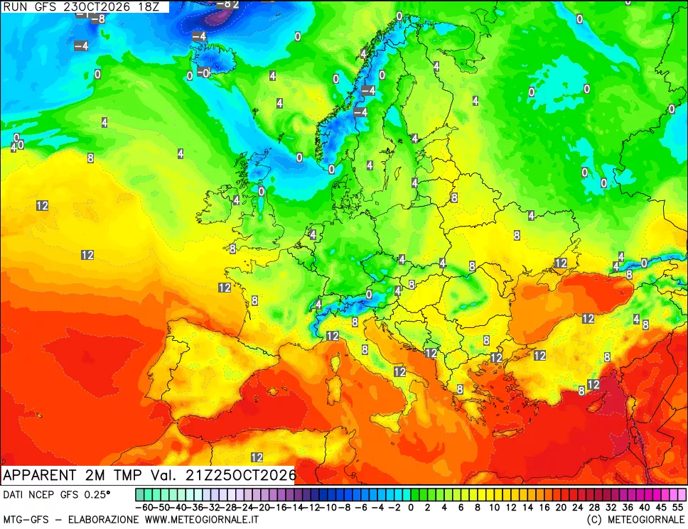 mappa Temp percepita