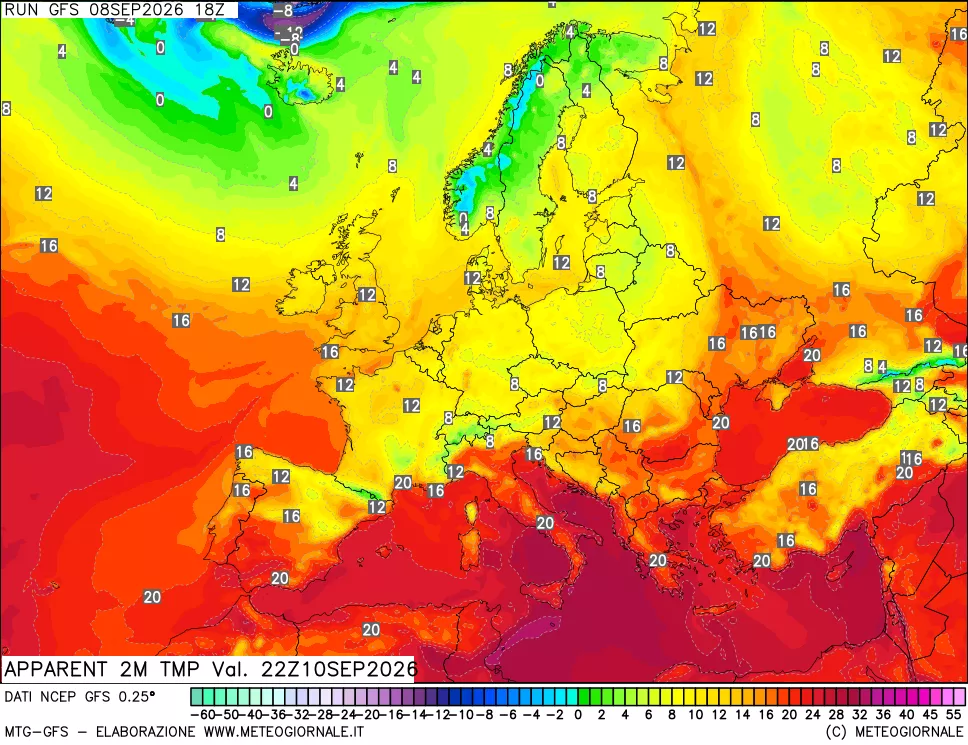 mappa Temp percepita