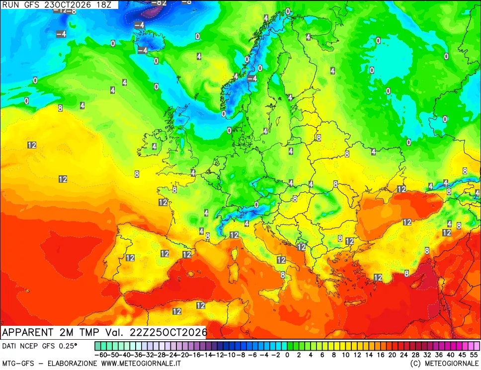 mappa Temp percepita