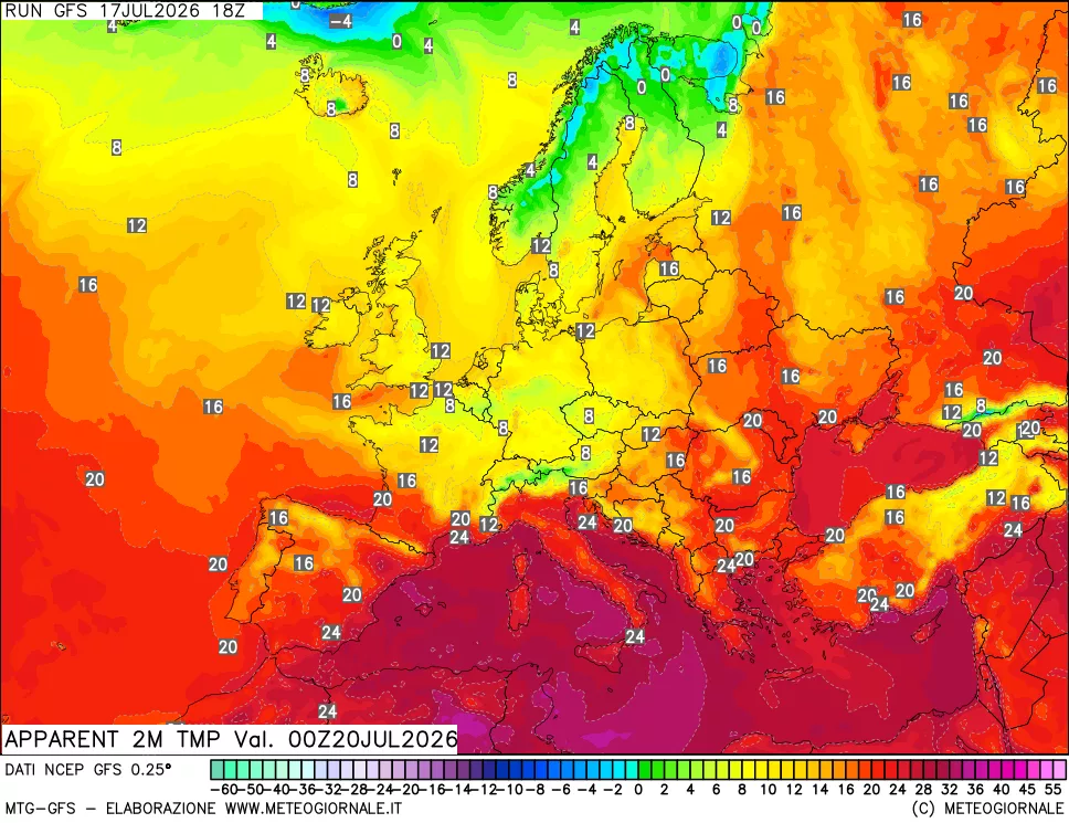 mappa Temp percepita