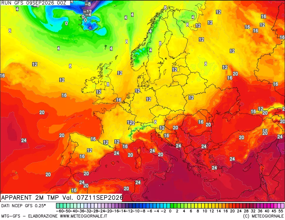 mappa Temp percepita