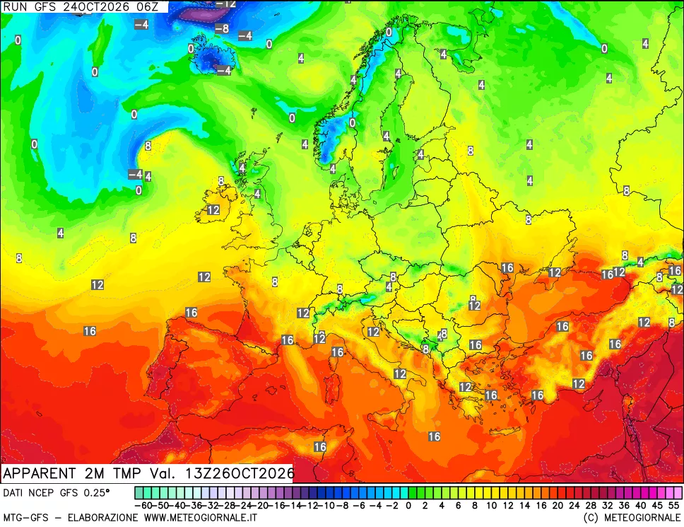 mappa Temp percepita