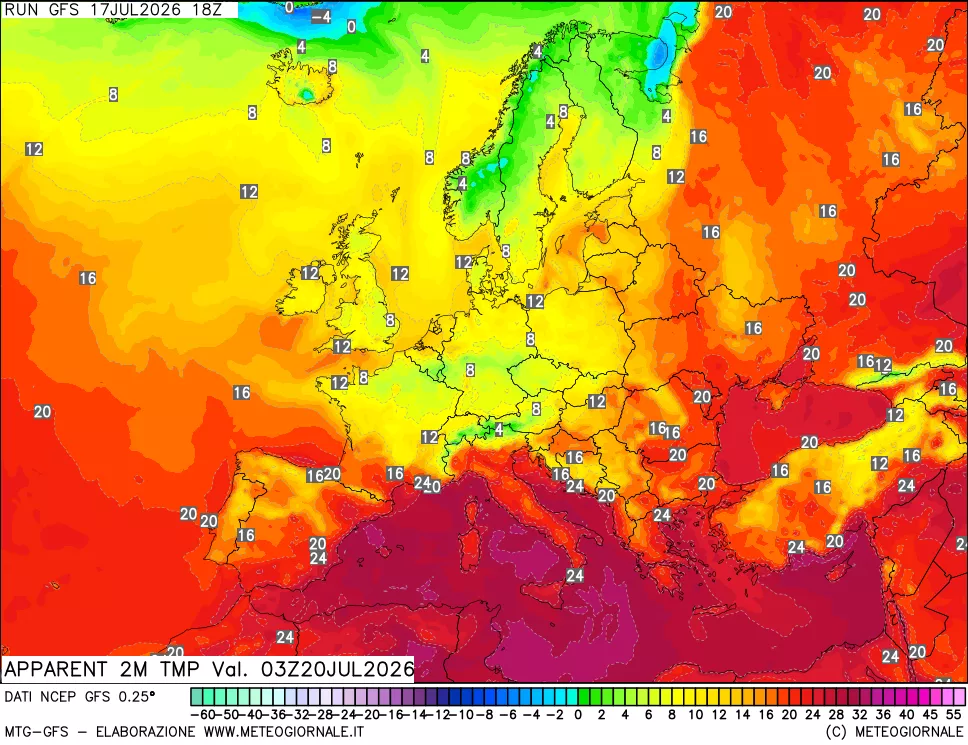 mappa Temp percepita