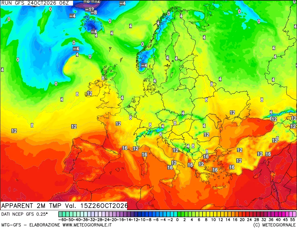 mappa Temp percepita