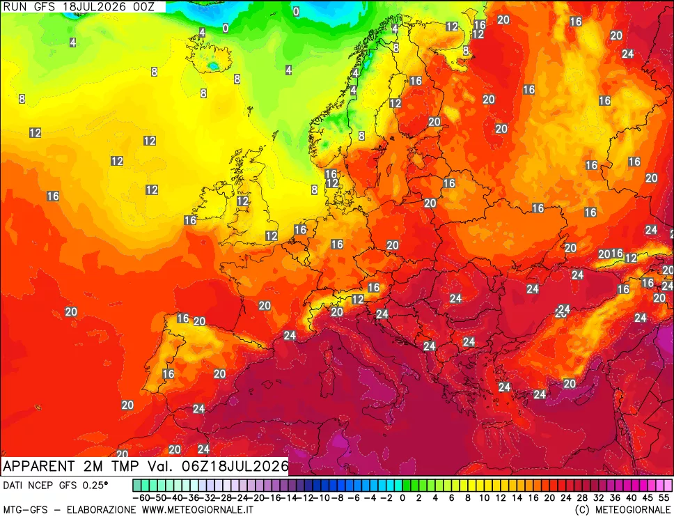mappa Temp percepita