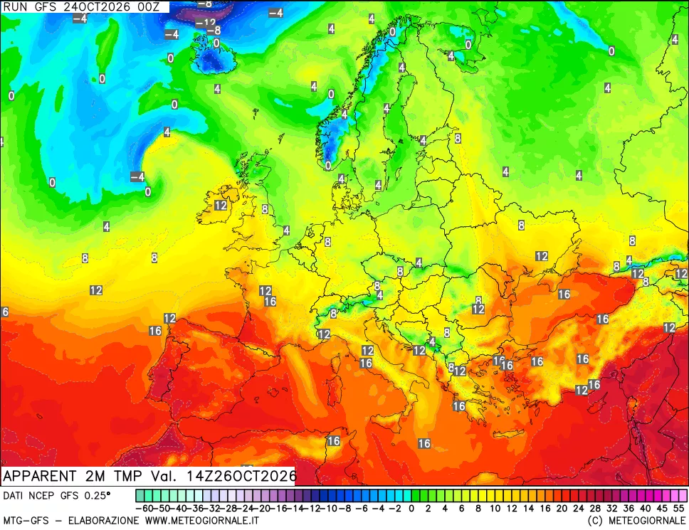 mappa Temp percepita