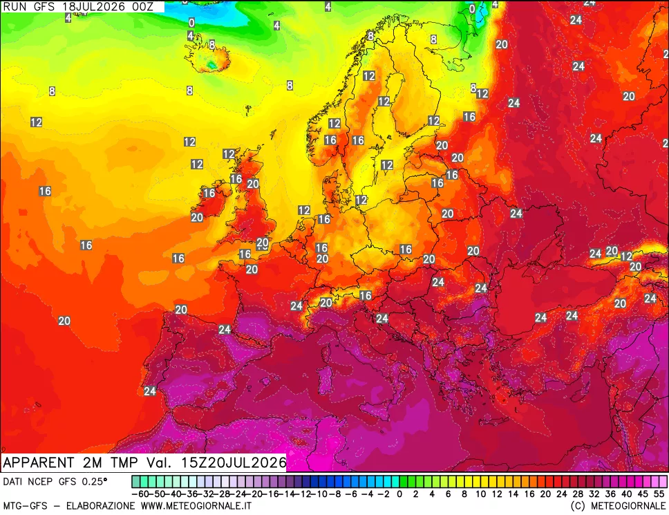 mappa Temp percepita