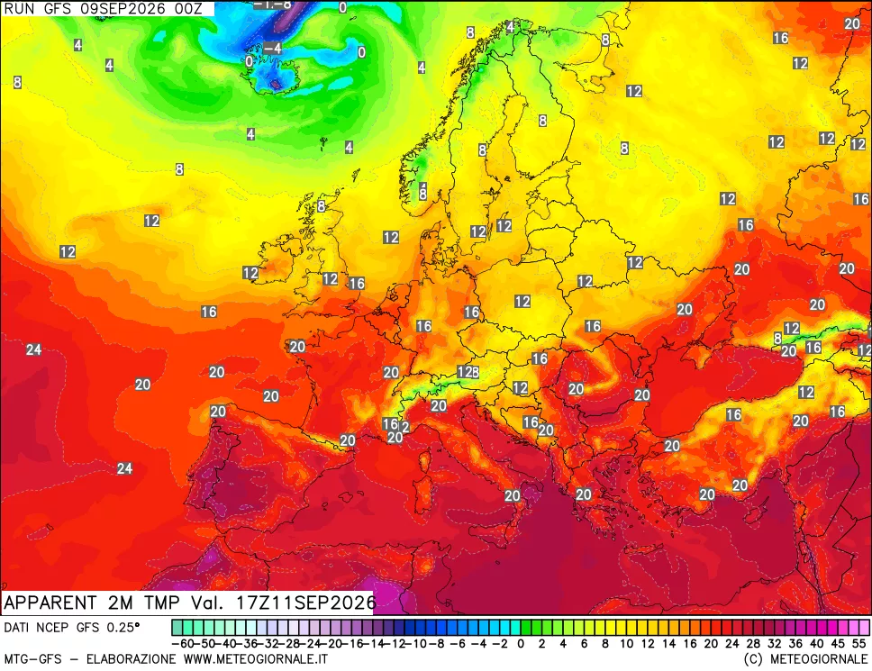 mappa Temp percepita