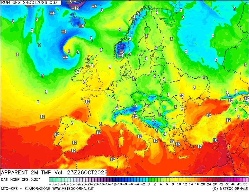 mappa Temp percepita