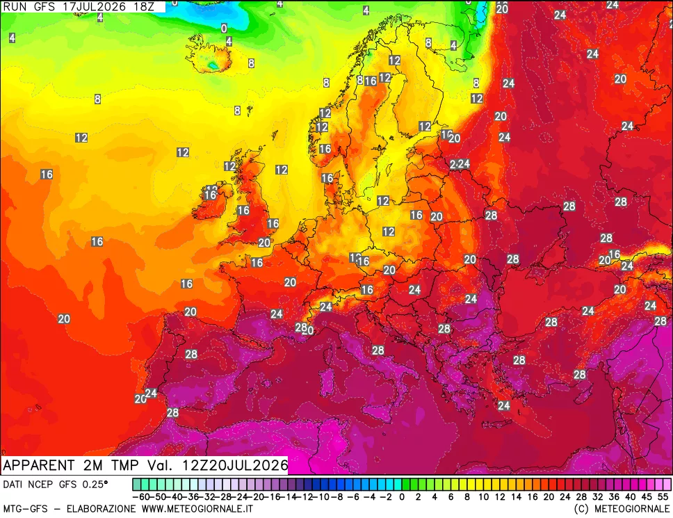mappa Temp percepita