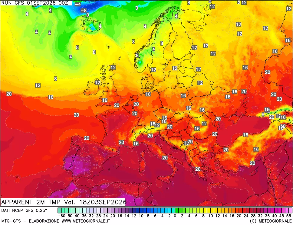 mappa Temp percepita