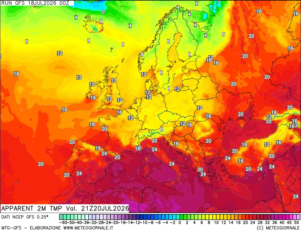 mappa Temp percepita