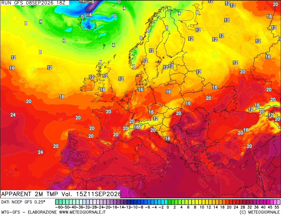 mappa Temp percepita