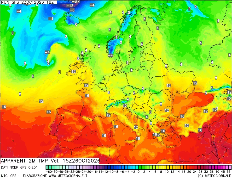 mappa Temp percepita