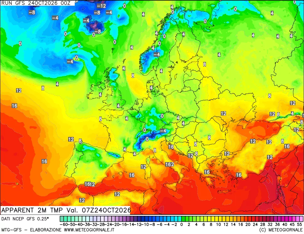 mappa Temp percepita