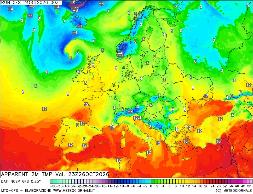 mappa Temp percepita
