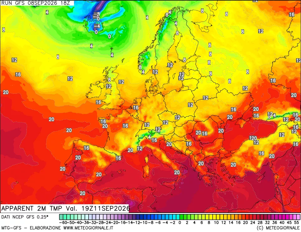 mappa Temp percepita