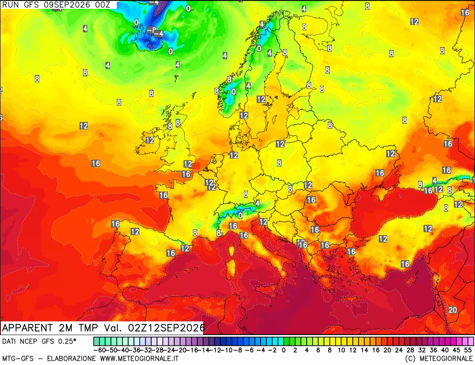 mappa Temp percepita