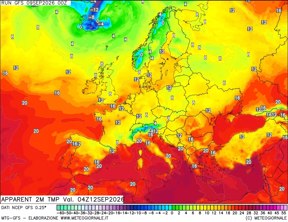 mappa Temp percepita