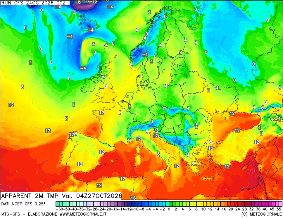 mappa Temp percepita