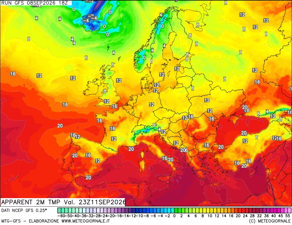 mappa Temp percepita