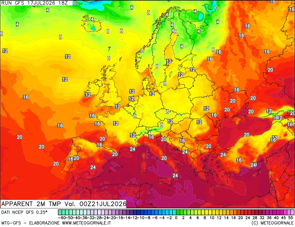 mappa Temp percepita
