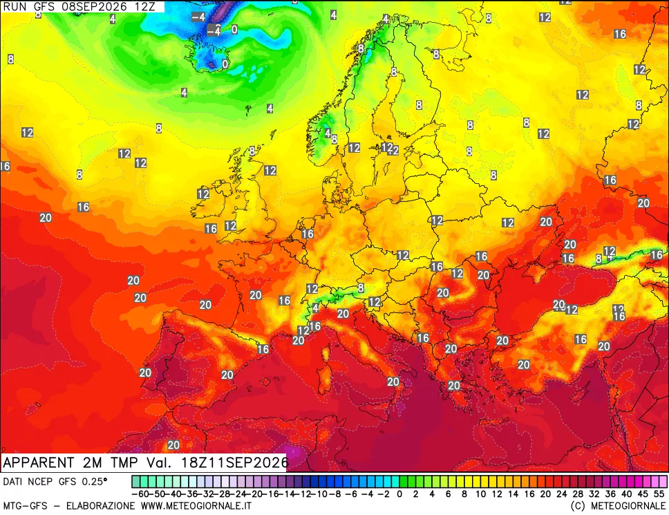 mappa Temp percepita
