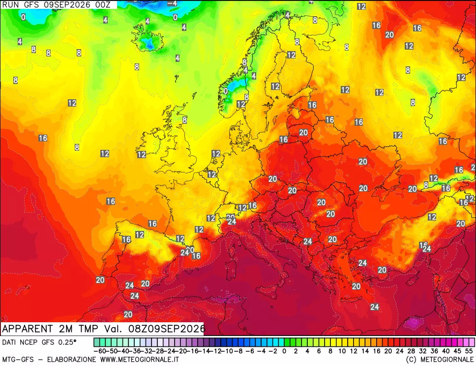mappa Temp percepita