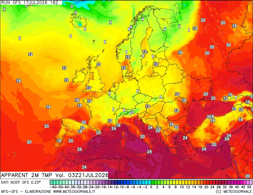 mappa Temp percepita