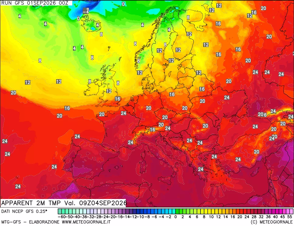 mappa Temp percepita