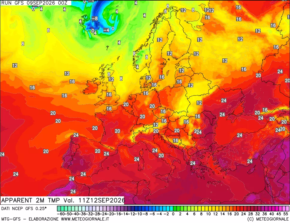 mappa Temp percepita