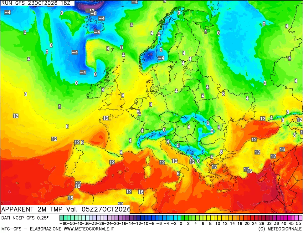 mappa Temp percepita