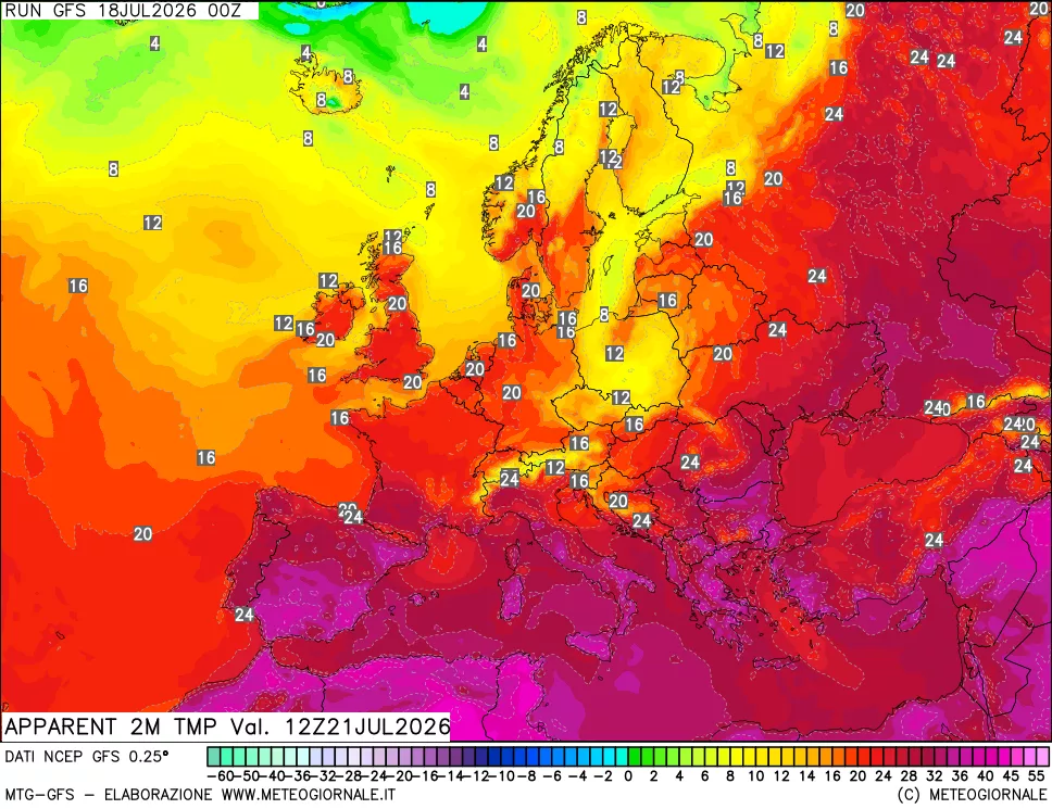 mappa Temp percepita