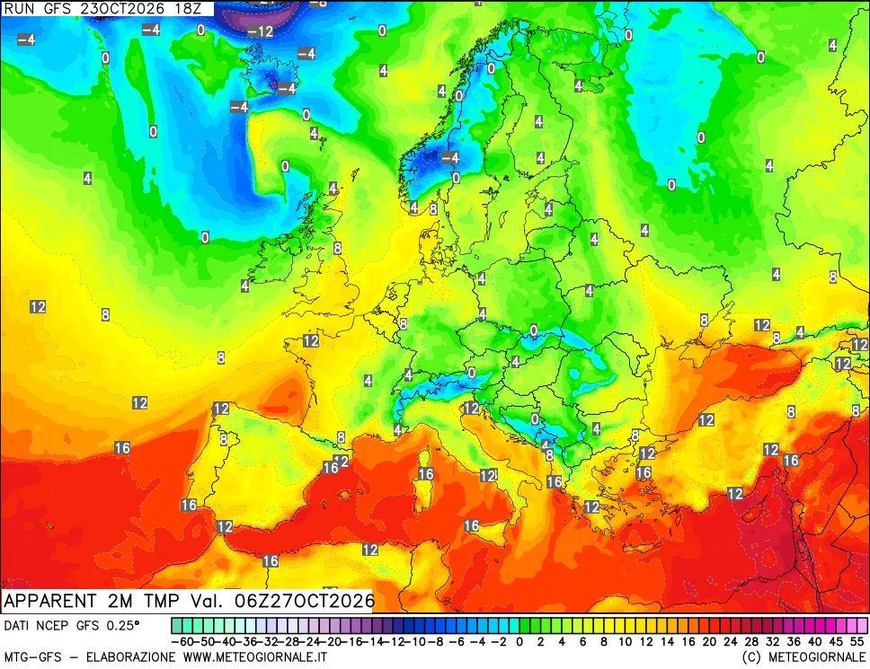 mappa Temp percepita