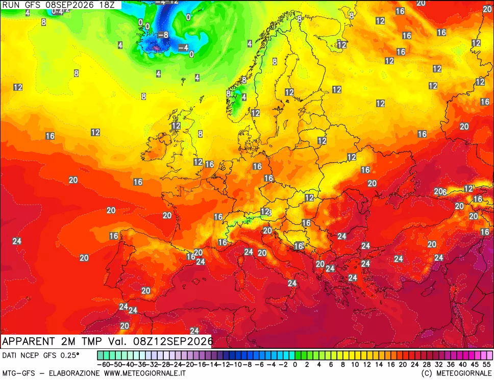 mappa Temp percepita