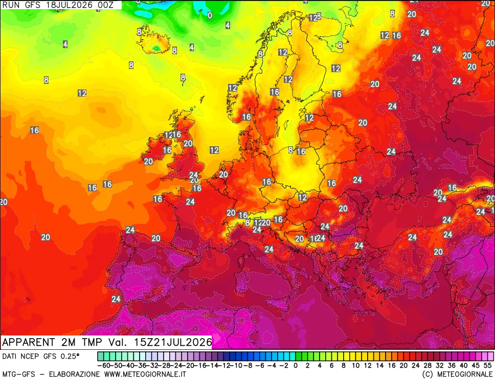 mappa Temp percepita