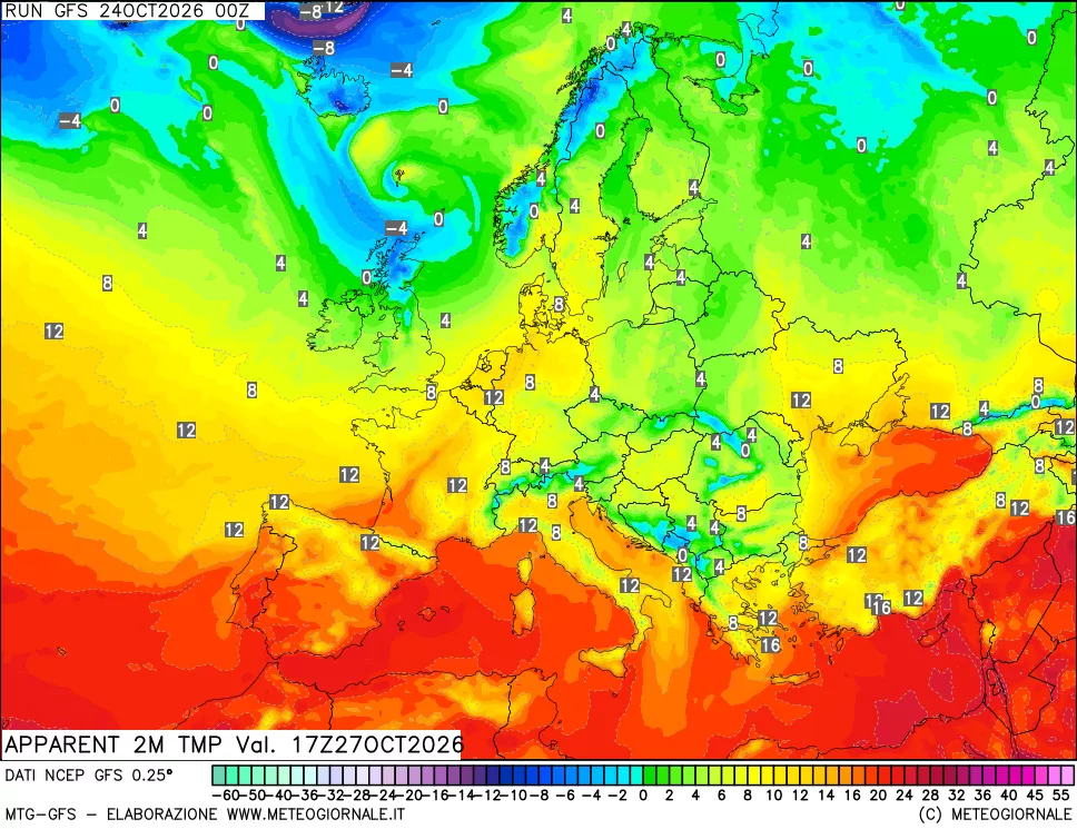 mappa Temp percepita