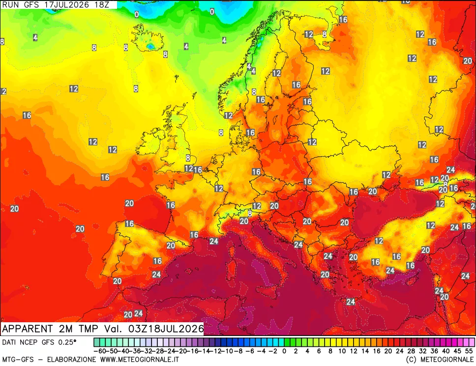 mappa Temp percepita