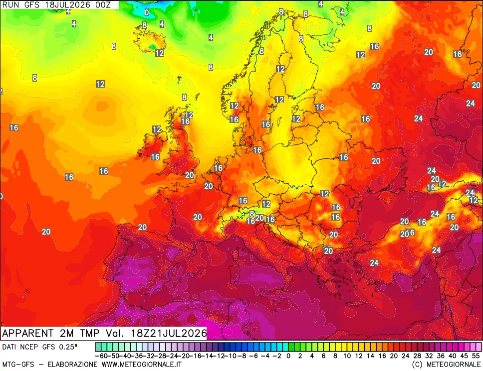 mappa Temp percepita